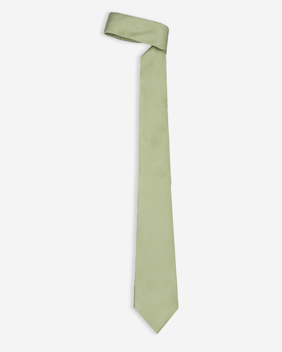 Corbata Color Verde Pistacho Sólido