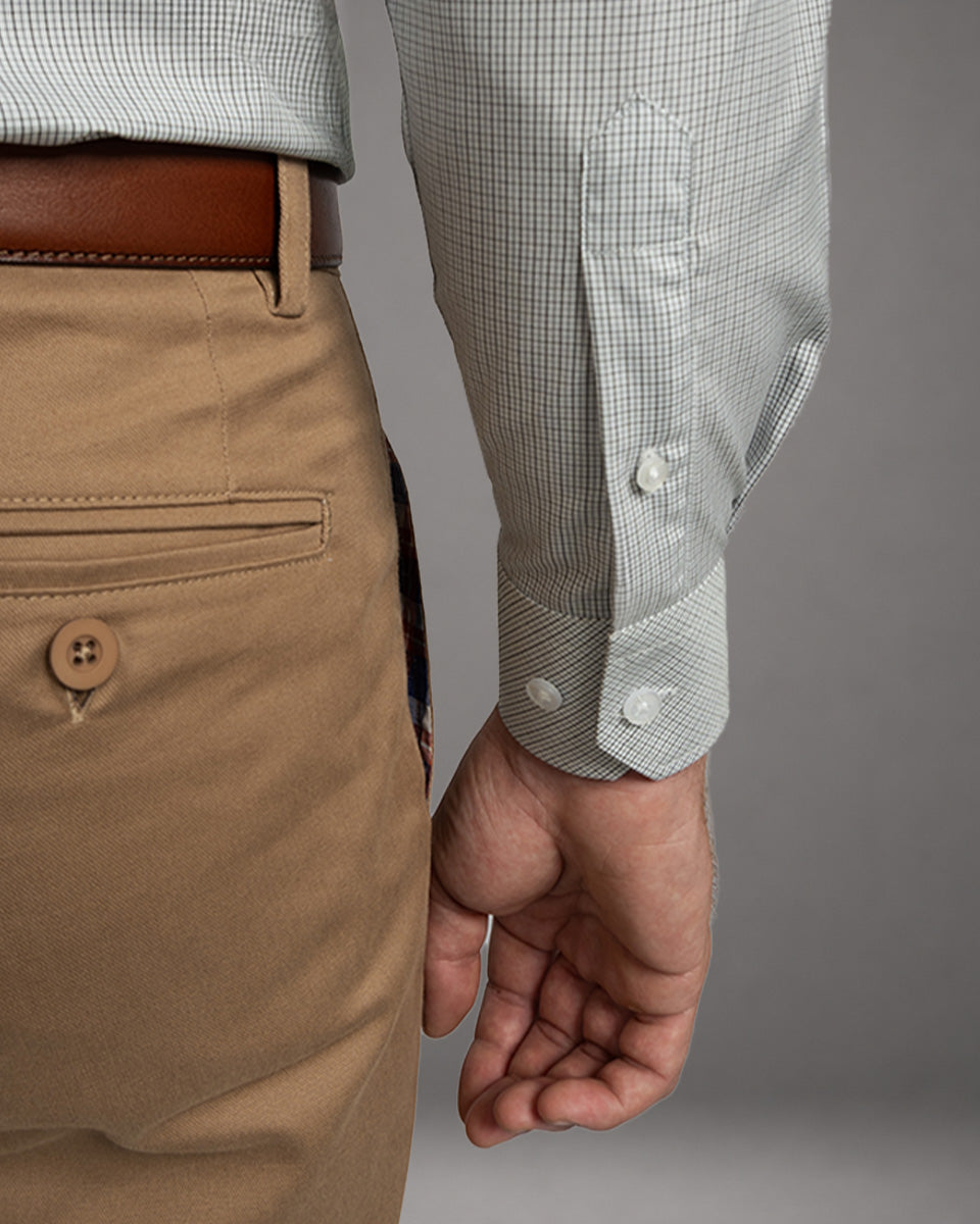 Twill Dress Shirt - Italian Collar, Double Cuff, Regular Fit, White