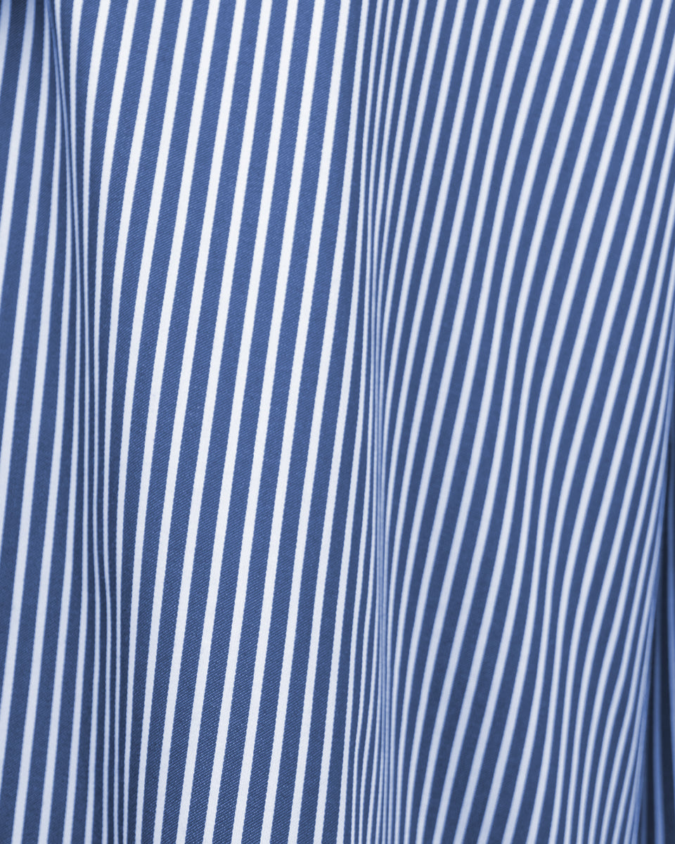 Camisa de Vestir para Hombre Azulino a Rayas con Puño Especial