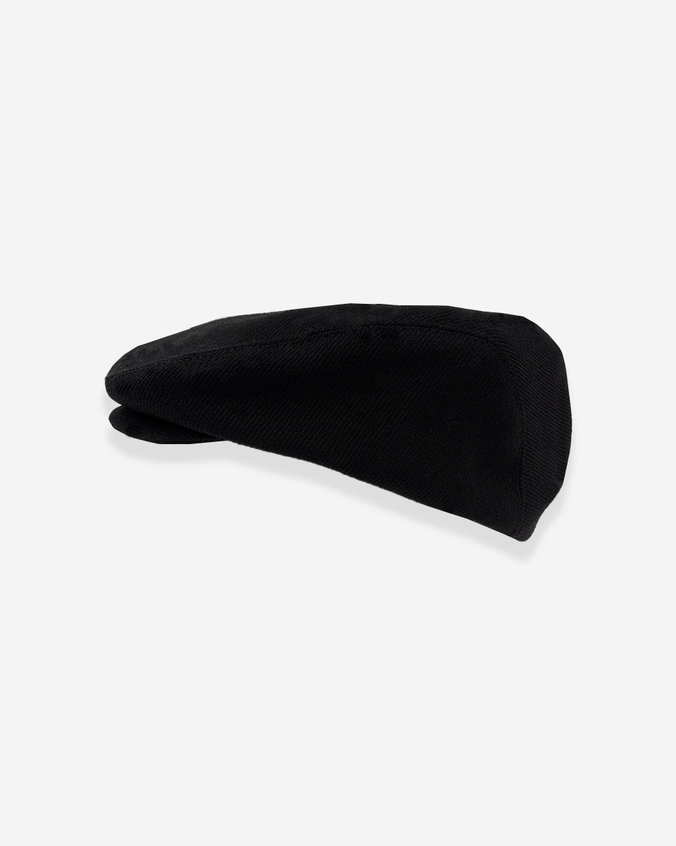 Boina de Lana para Hombre - Color Negro Acanalado