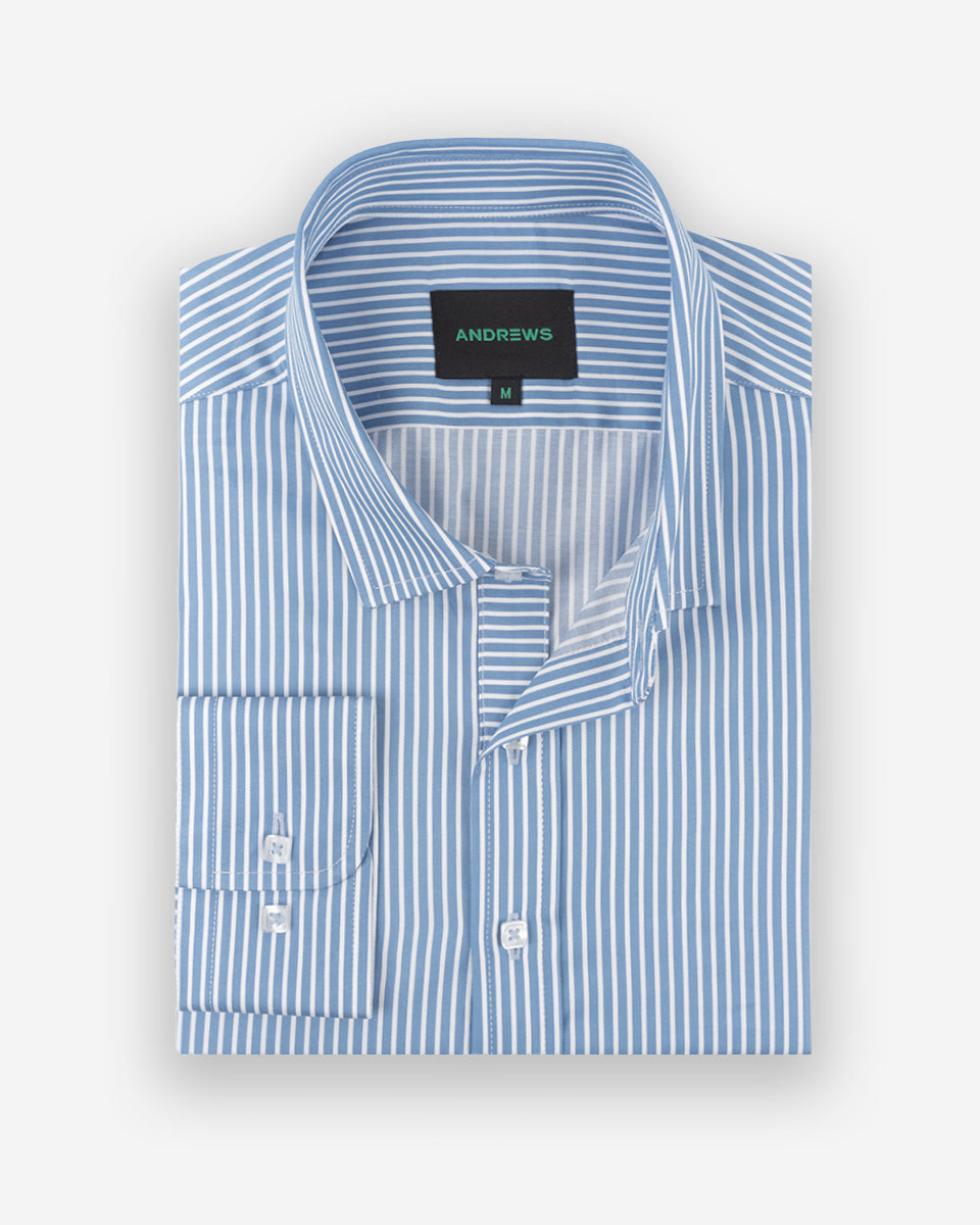Camisa Casual para Hombre Celeste a Rayas - Portofino Collection