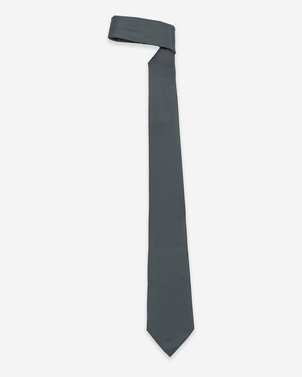 Corbata Color Gris Grafito Sólido