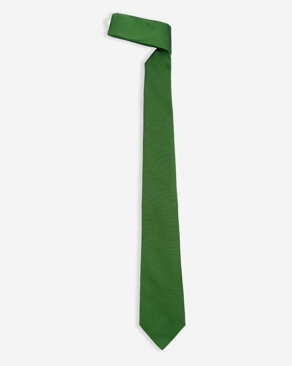 Corbata Color Verde Césped con Finas Líneas