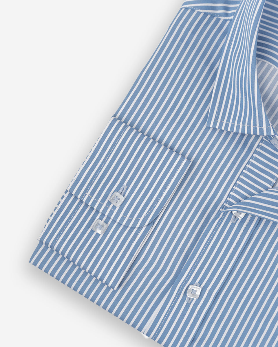 Camisa Casual para Hombre Celeste a Rayas - Portofino Collection