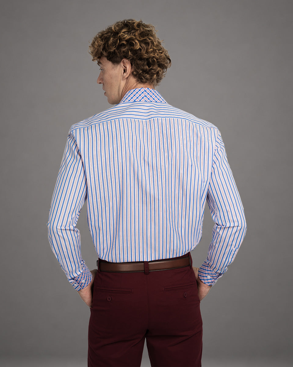 Twill Dress Shirt - Italian Collar, Double Cuff, Regular Fit, White