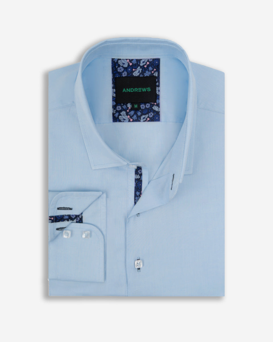 Camisa Casual para Hombre Celeste - Colección Firenze