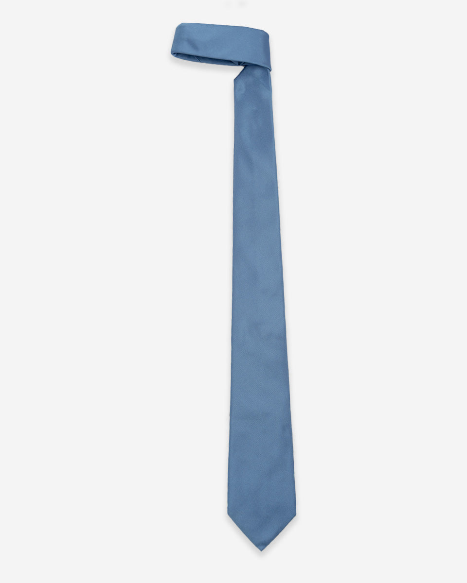 Corbata Color Azul Medio Sólido