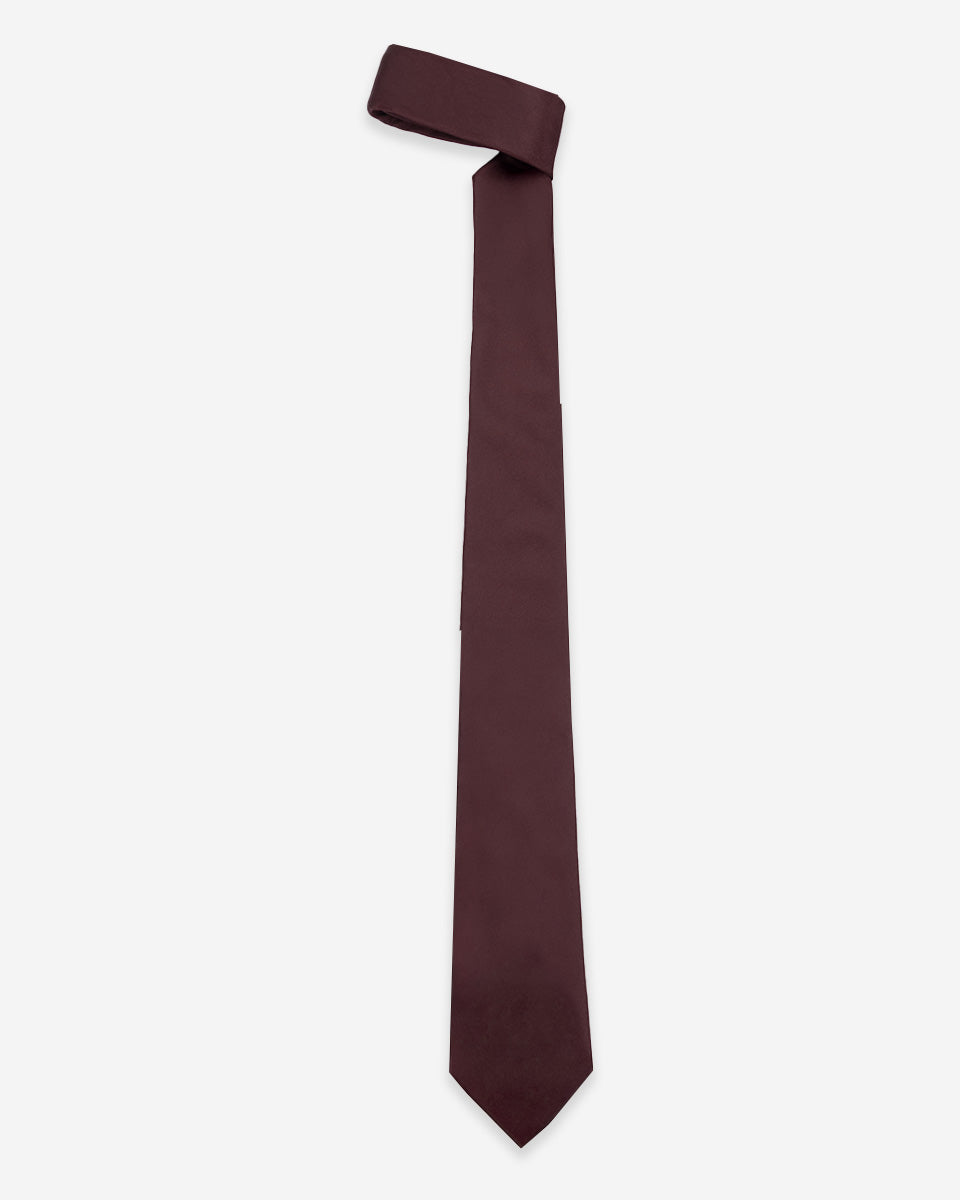 Corbata Color Borgoña Sólido