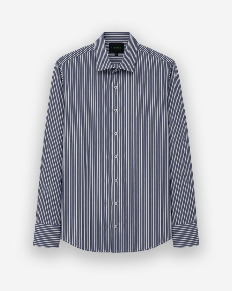 Camisa Casual para Hombre Azul a Rayas - Portofino Collection