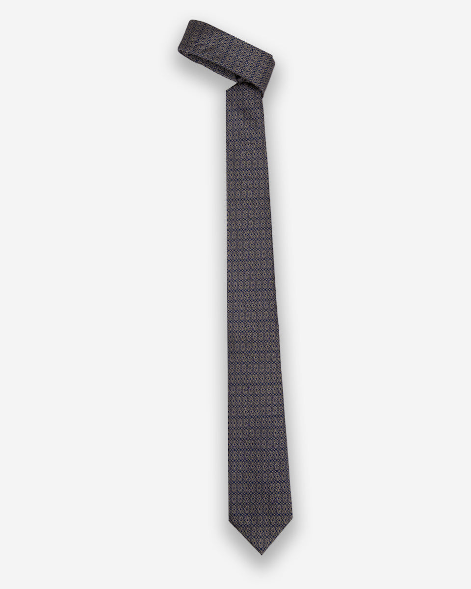 Corbata Color Azul con Diseño de Eslabones