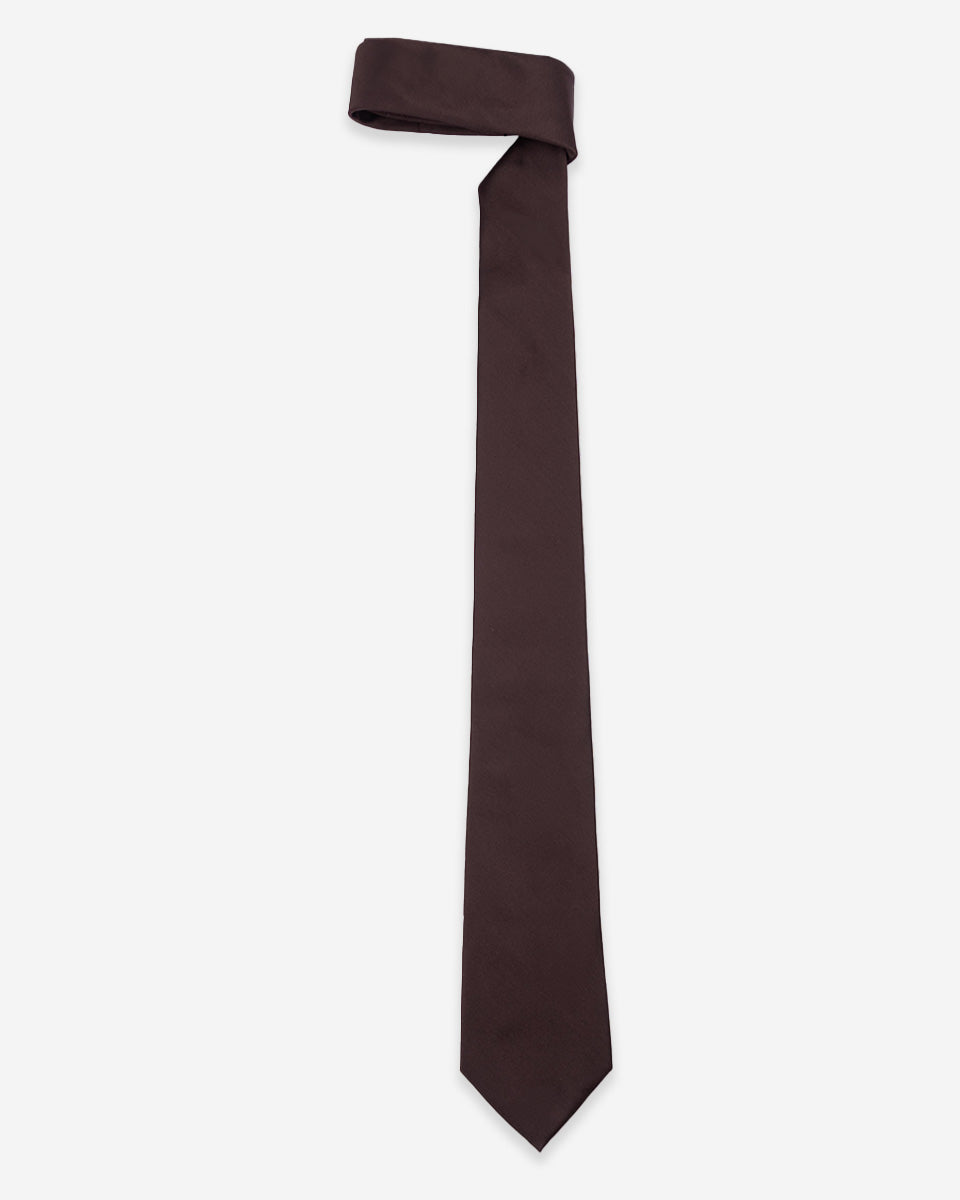 Corbata Color Ciruela Oscuro Sólido