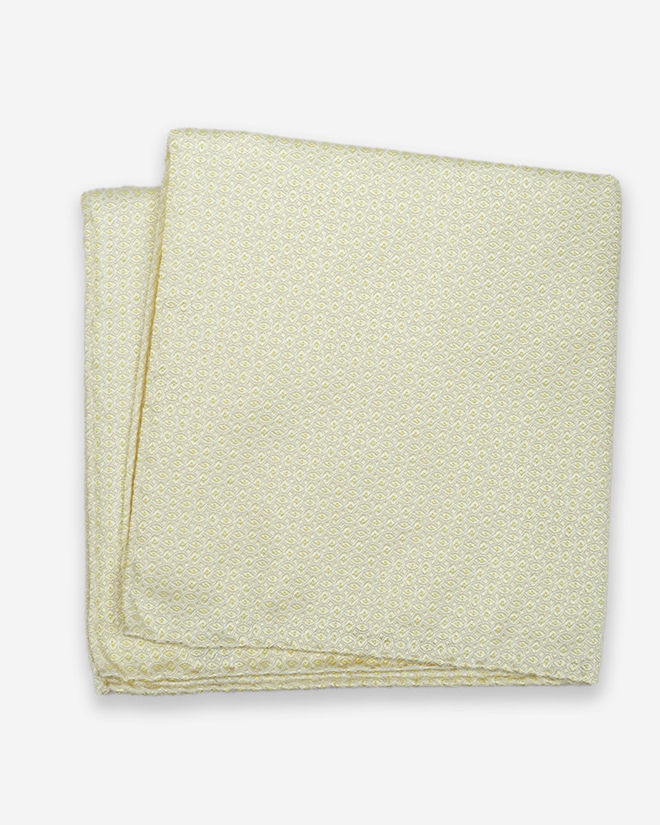 Pañuelo de Seda Crema con Diseño