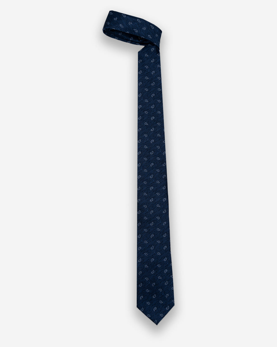 Corbata Color Azul con Diseño Paisley
