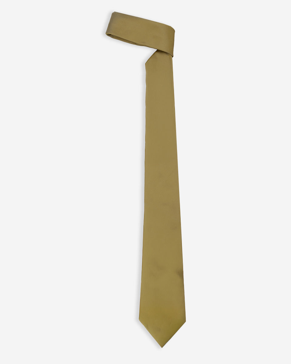Corbata Color Camel Oscuro Sólido