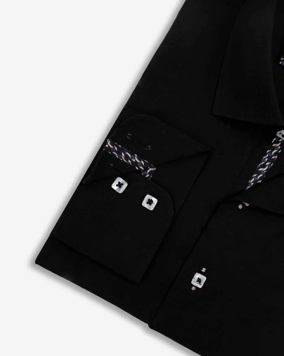 Camisa Casual para Hombre Negro - Colección Firenze
