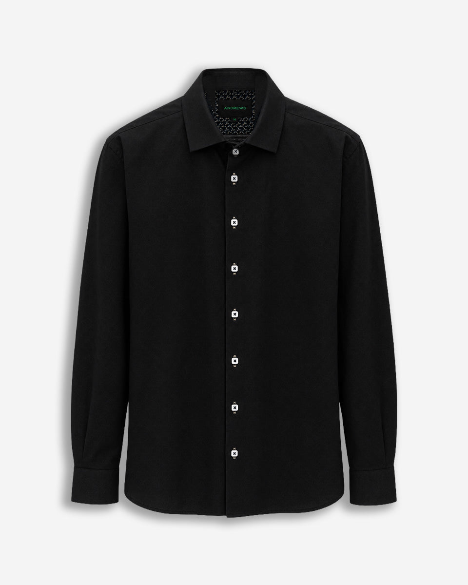 Camisa Casual para Hombre Negro - Colección Firenze