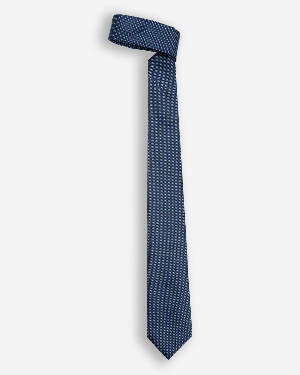 Corbata Color Azulino con Diseño Micro rombos
