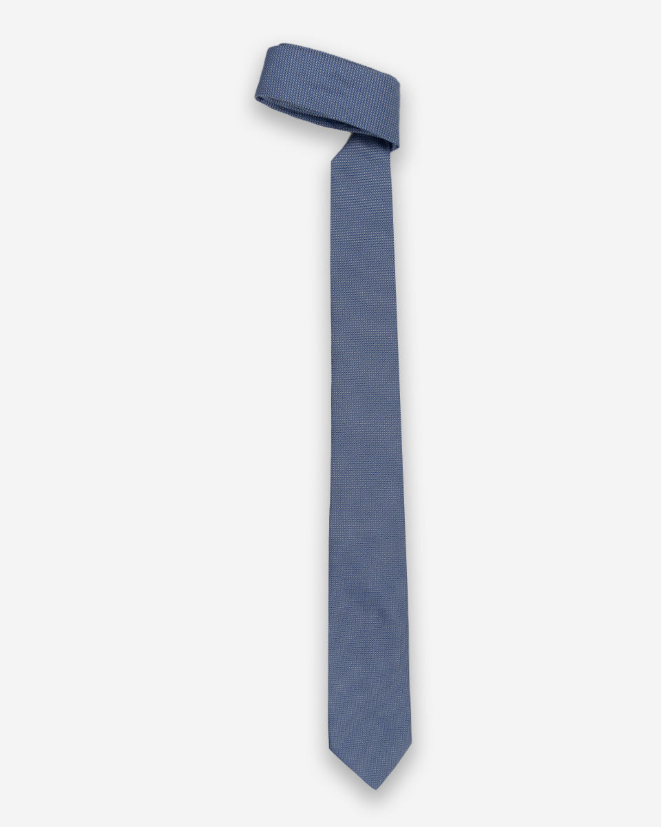 Corbata Color Celeste Texturizado con Puntos Blancos