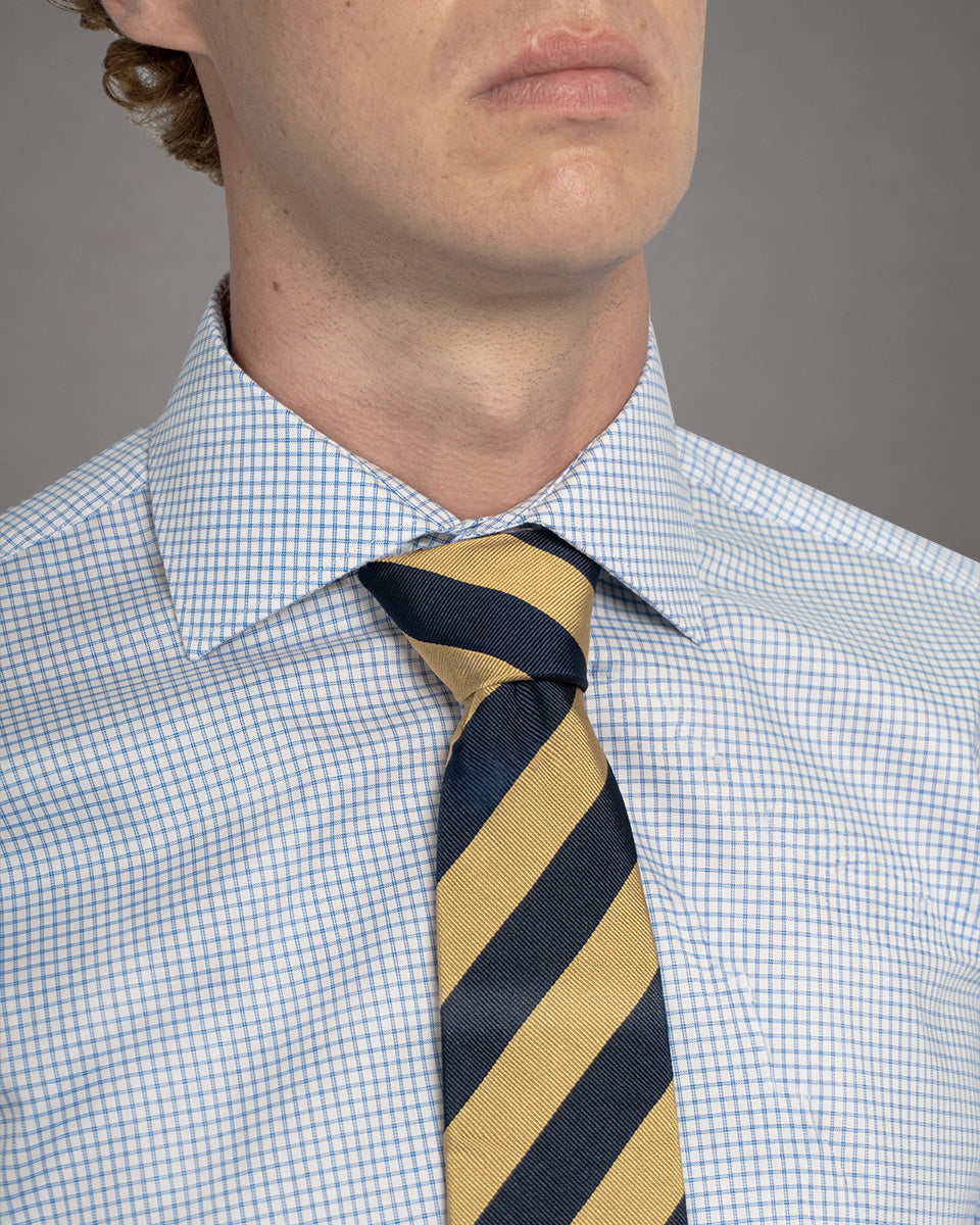 Twill Dress Shirt - Italian Collar, Double Cuff, Regular Fit, White