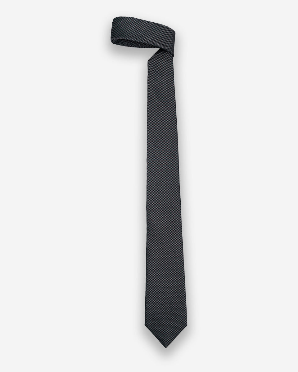 Corbata Color Gris con Micro Rombos
