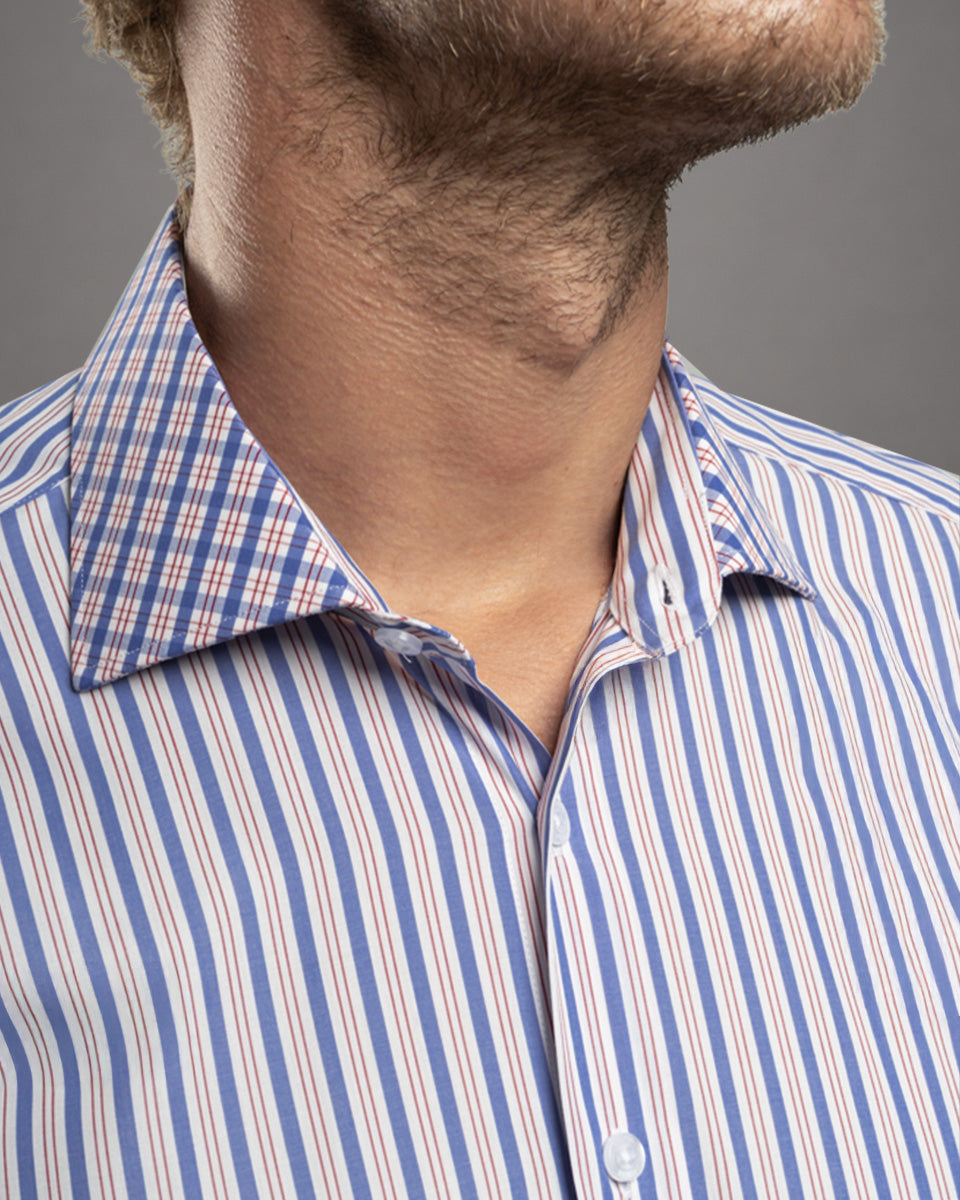 Twill Dress Shirt - Italian Collar, Double Cuff, Regular Fit, White