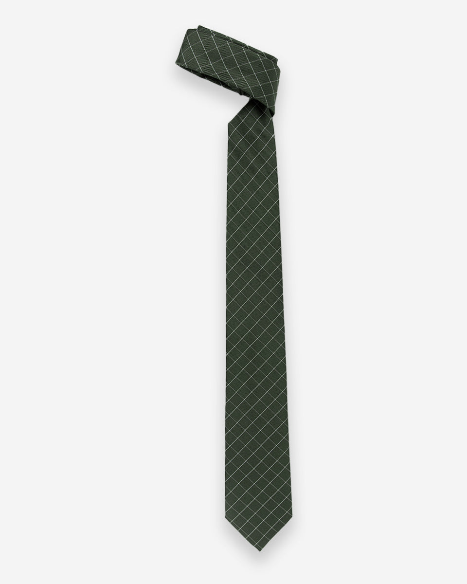 Corbata Color Verde Pistacho con Diseño de Rombos