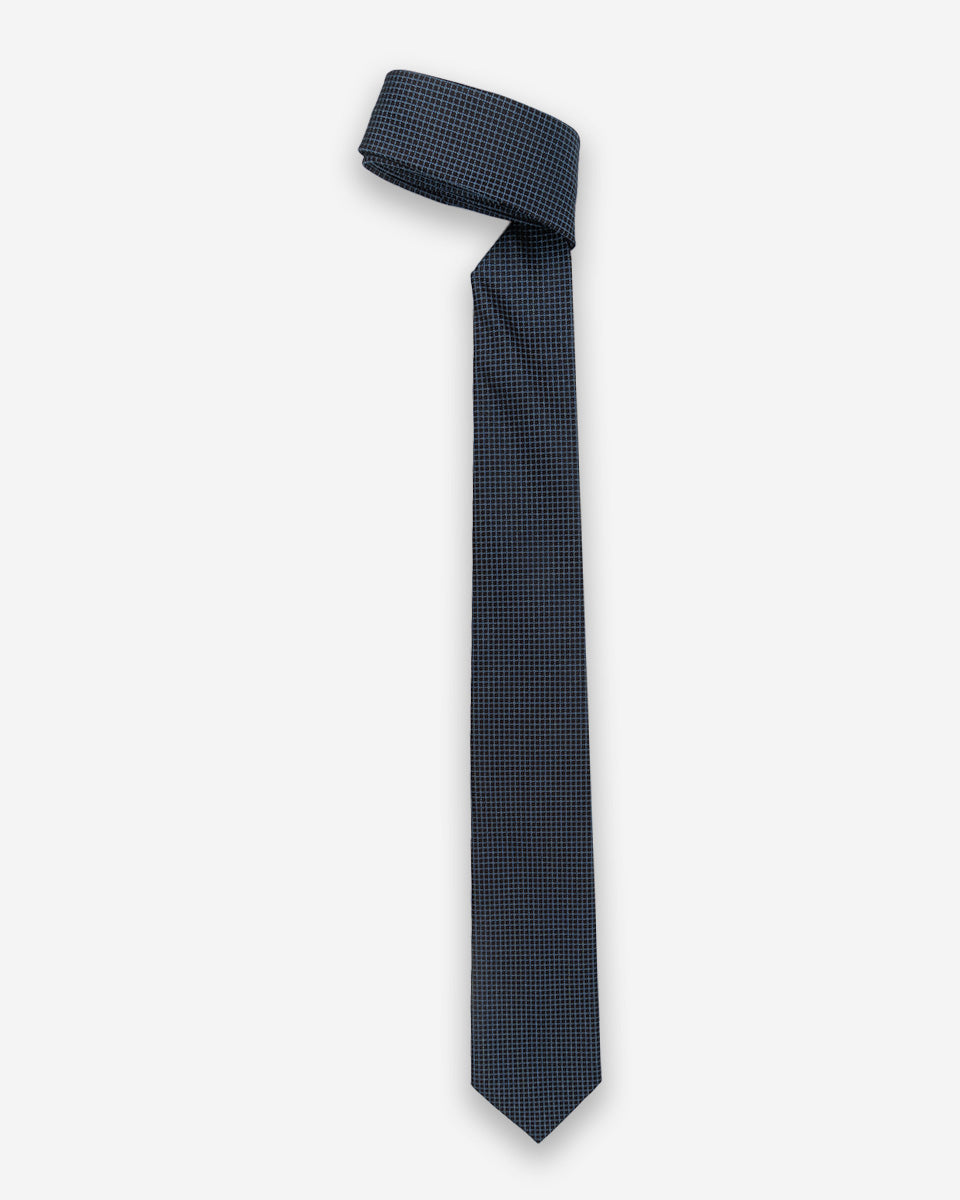 Corbata Color Azul con Diseño de Cuadros