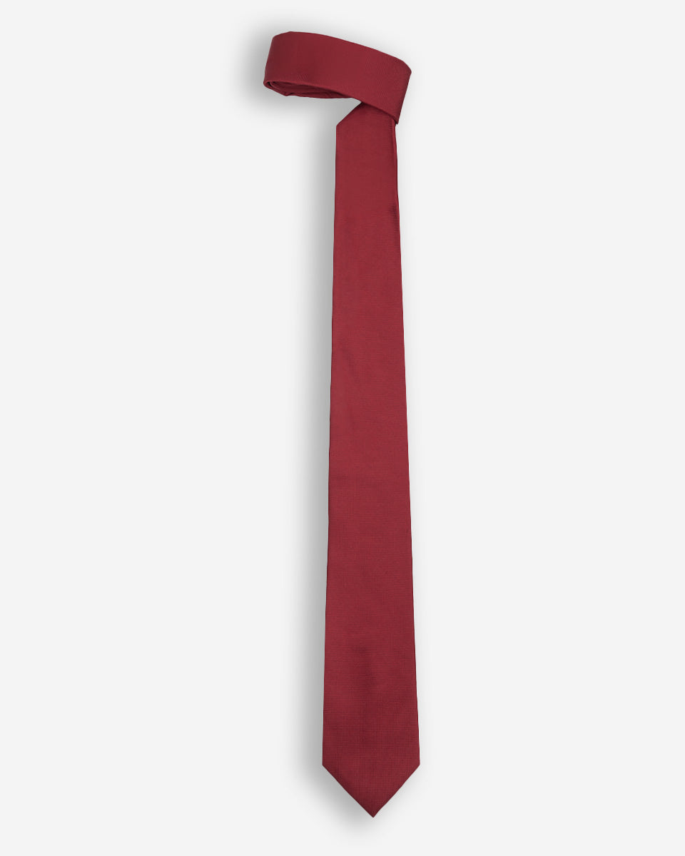 Corbata Color Rojo con Micro Detalles