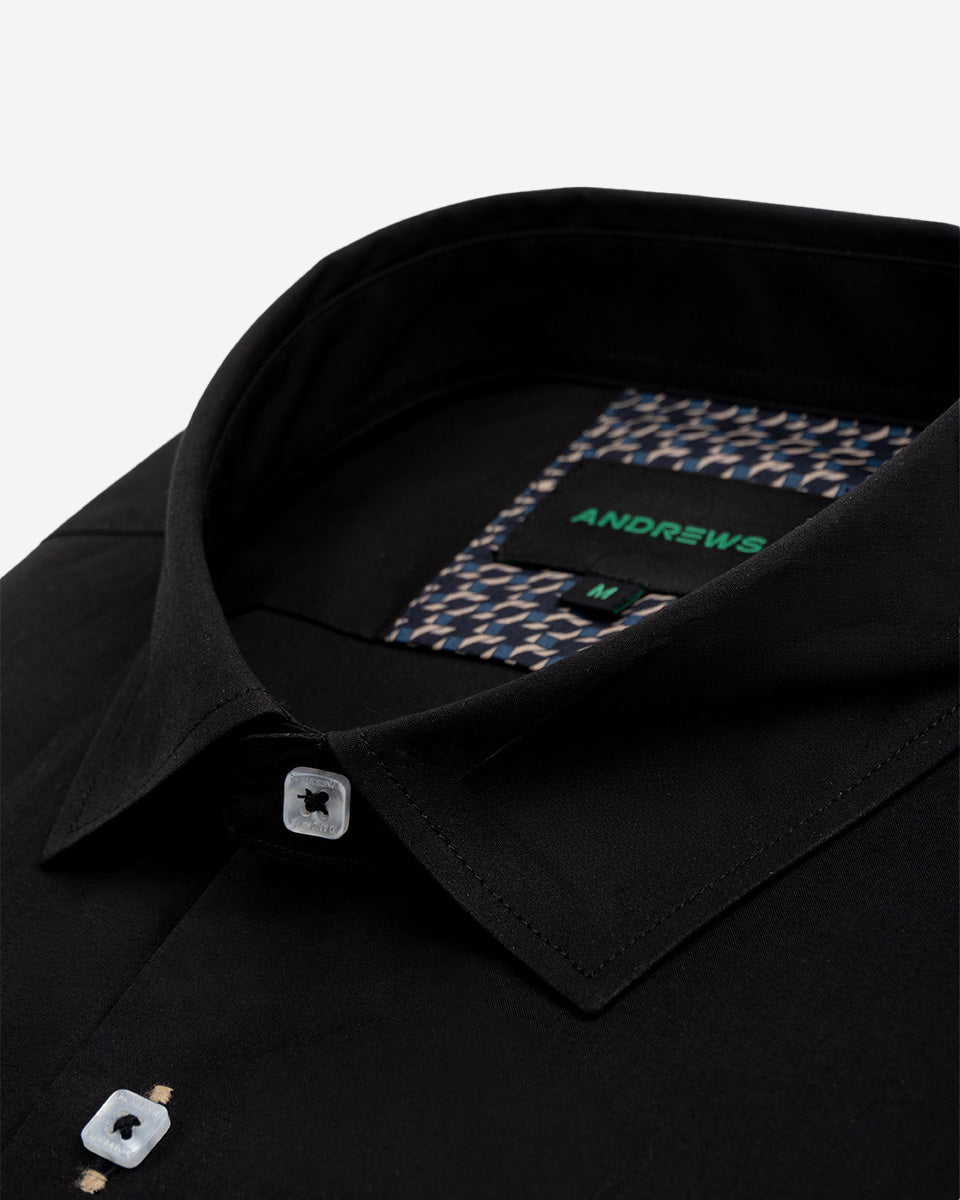 Camisa Casual para Hombre Negro - Colección Firenze