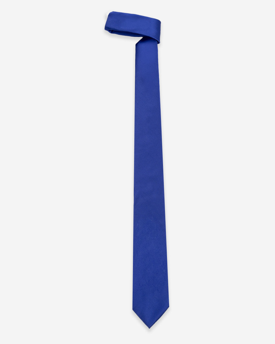 Corbata Color Azul Eléctrico Sólido