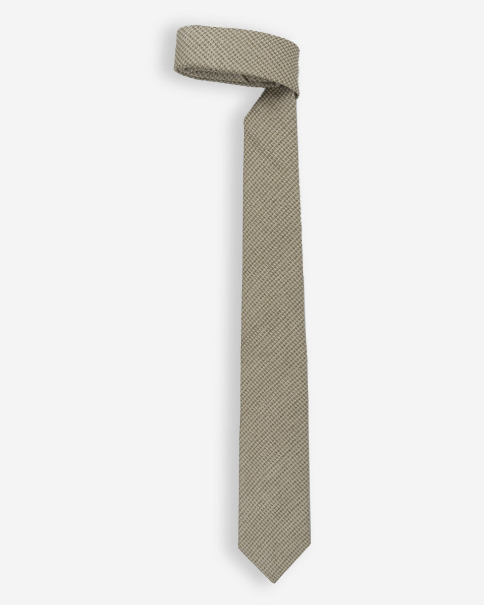 Corbata Color Beige con Micro Diseño