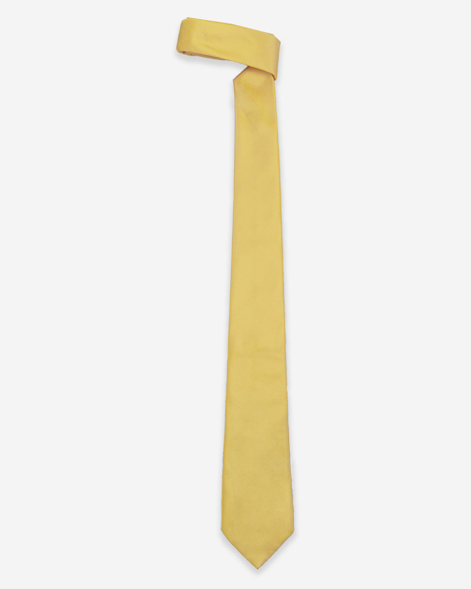 Corbata Color Maíz Sólido
