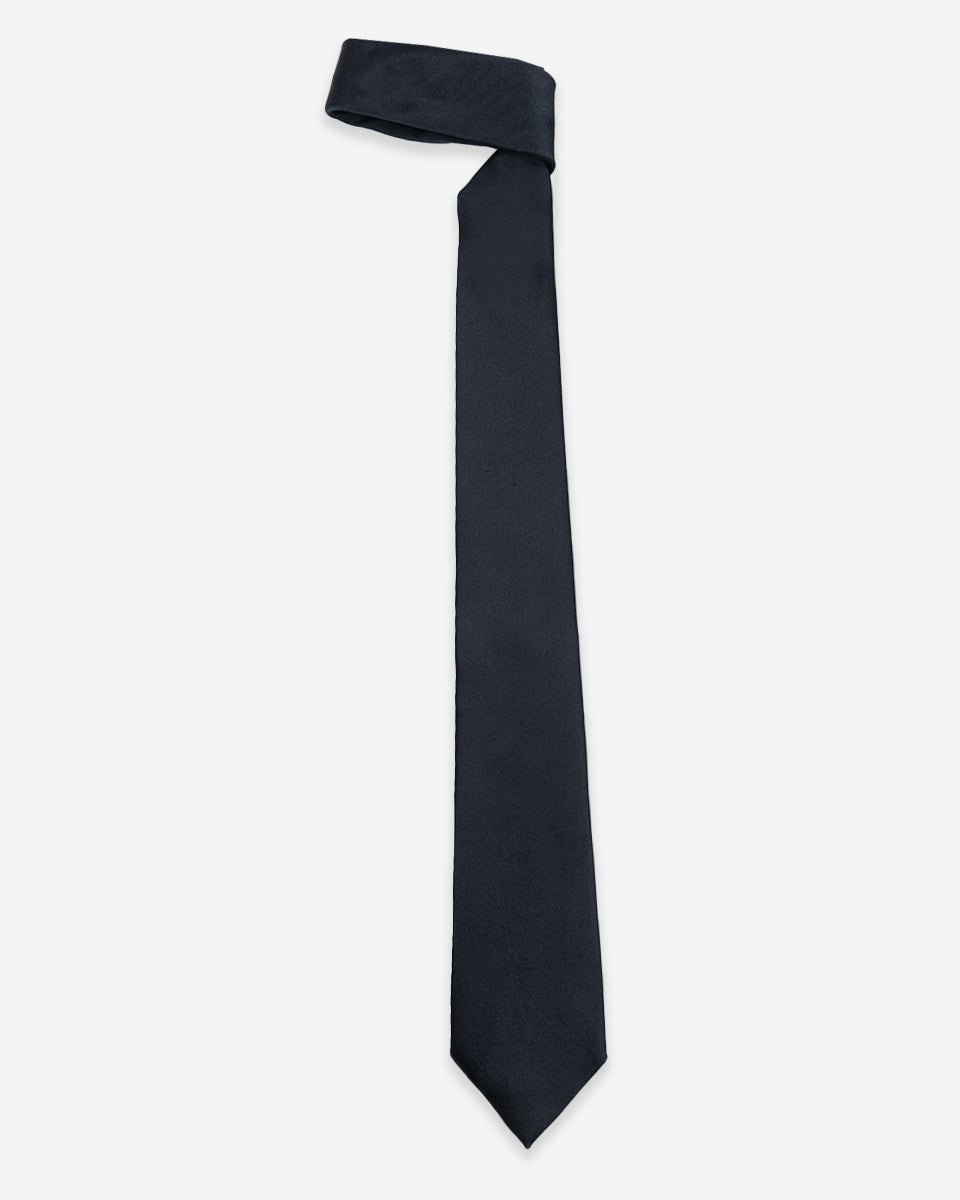 Corbata Color Azul Oscuro Sólido