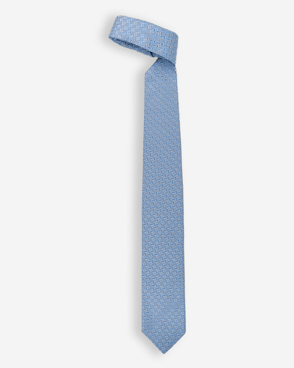 Corbata Celeste con Diseño Geométrico Texturizado