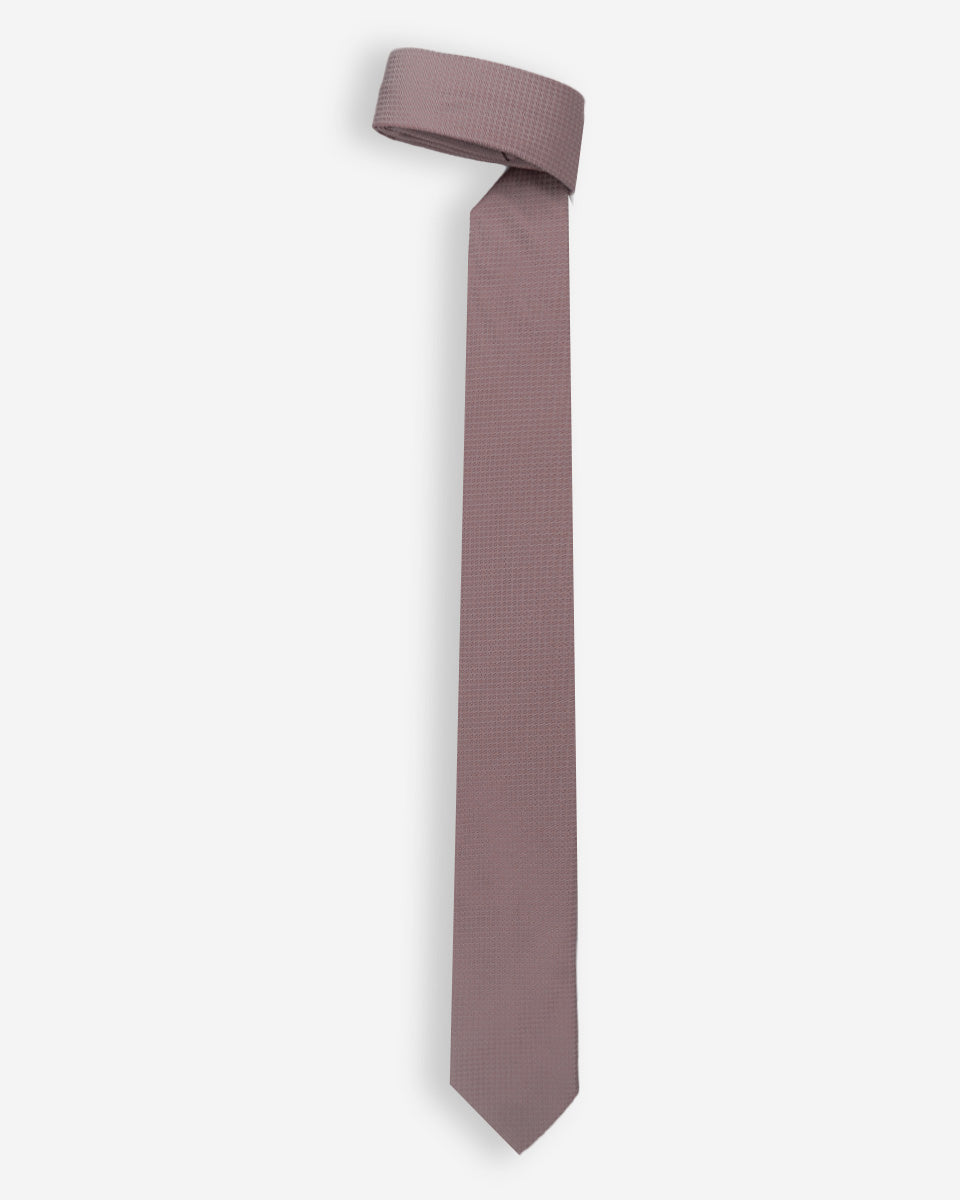 Corbata Palo Rosa con Diseño Micro Flores Rojas