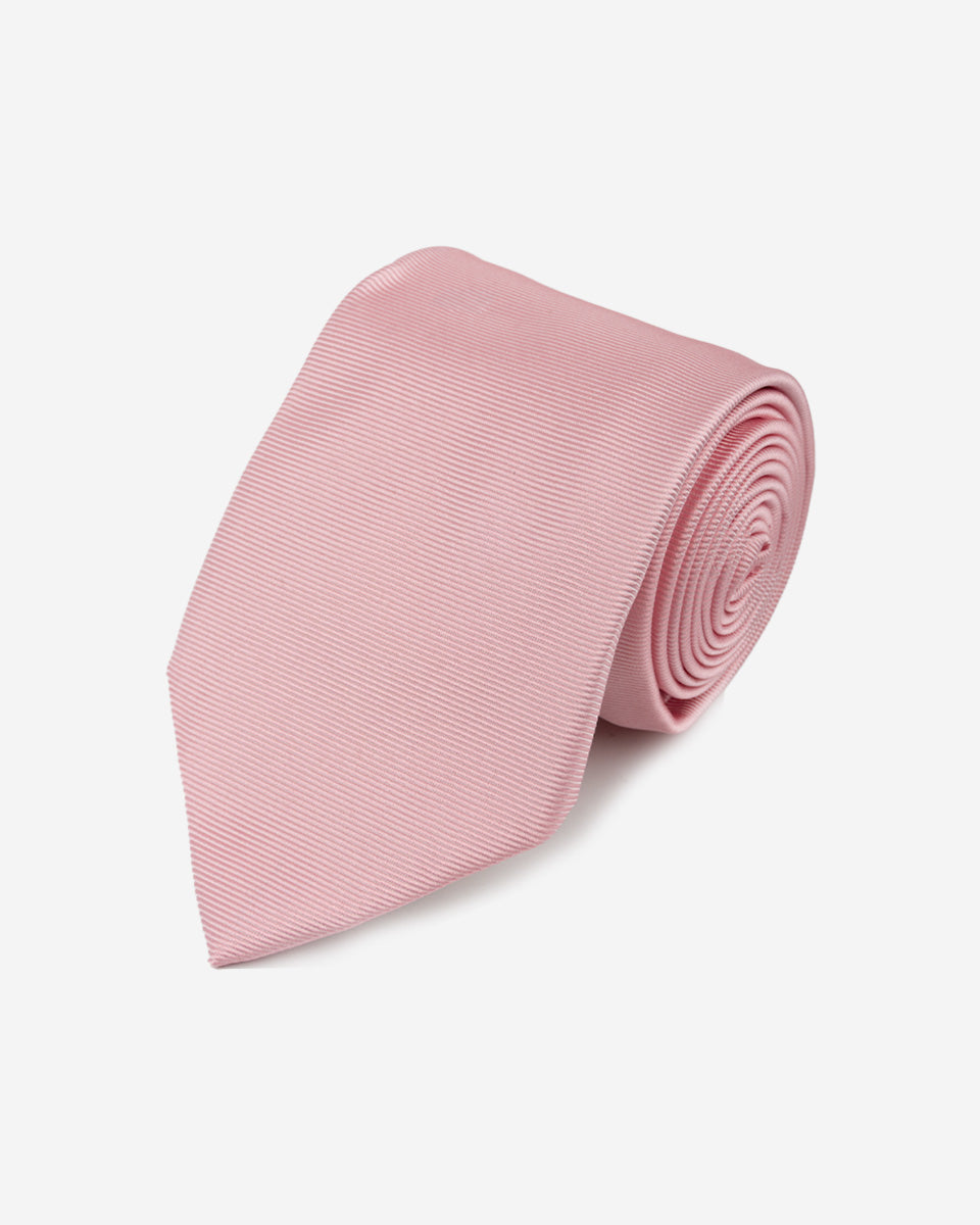 Corbata Color Rosado con Finas Líneas