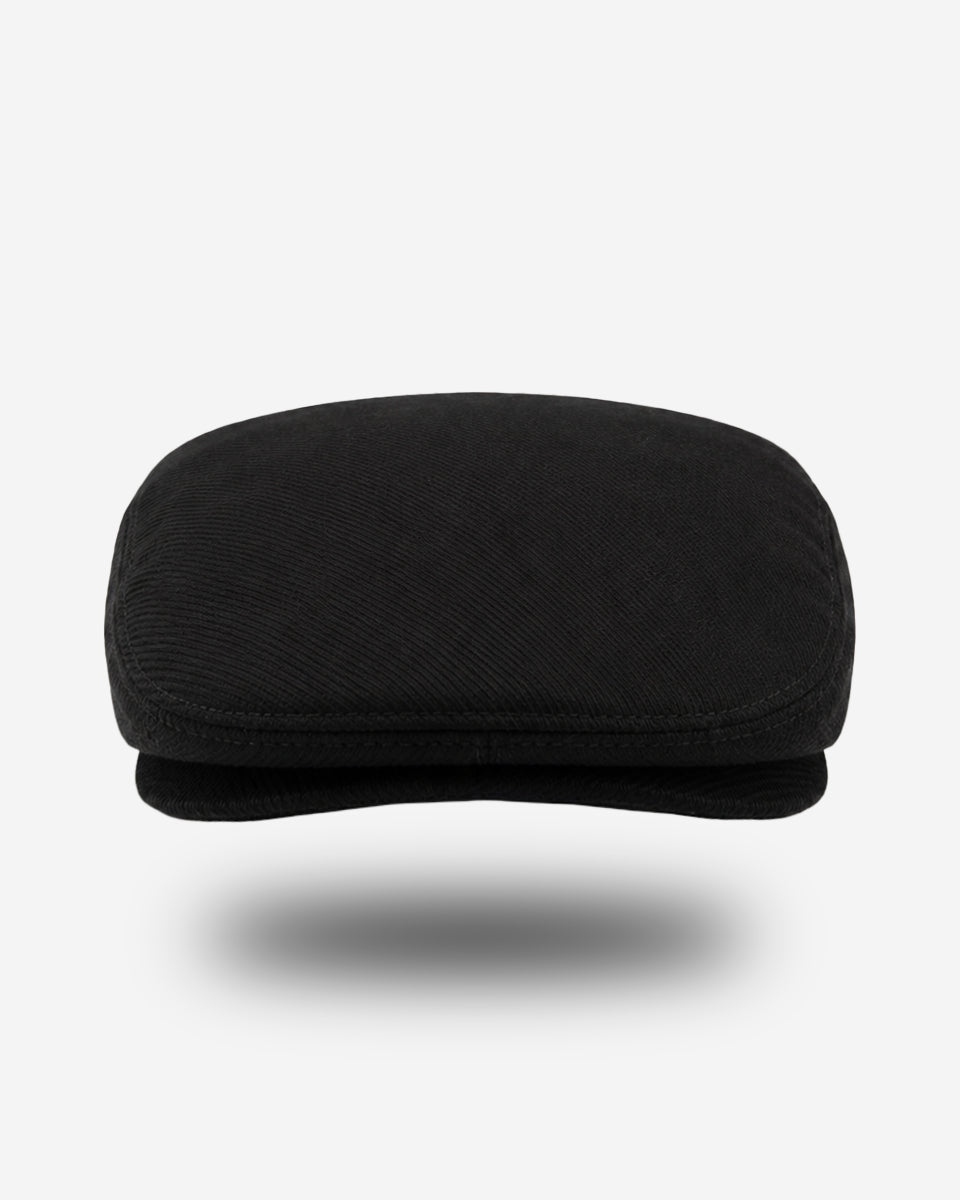 Boina de Lana para Hombre - Color Negro Acanalado