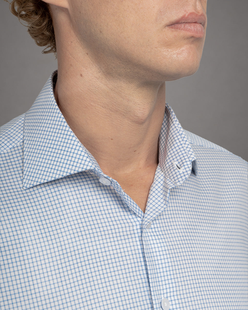 Twill Dress Shirt - Italian Collar, Double Cuff, Regular Fit, White
