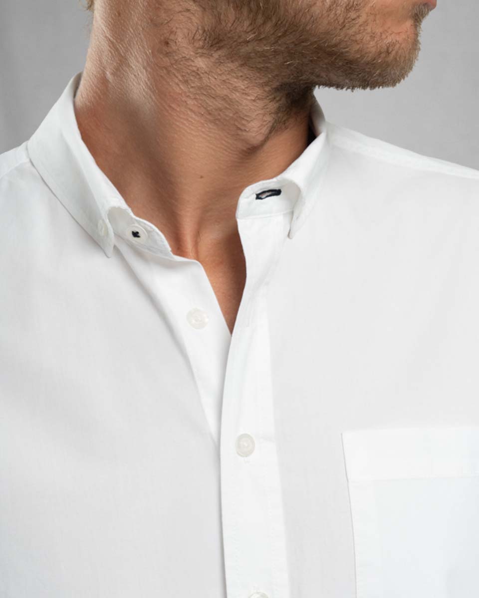Camisa Casual Manga Corta - Blanco