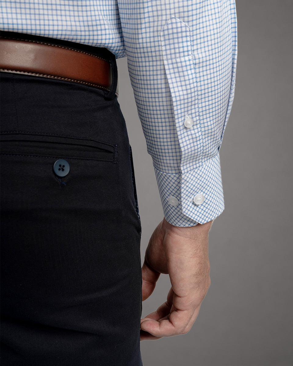 Twill Dress Shirt - Italian Collar, Double Cuff, Regular Fit, White