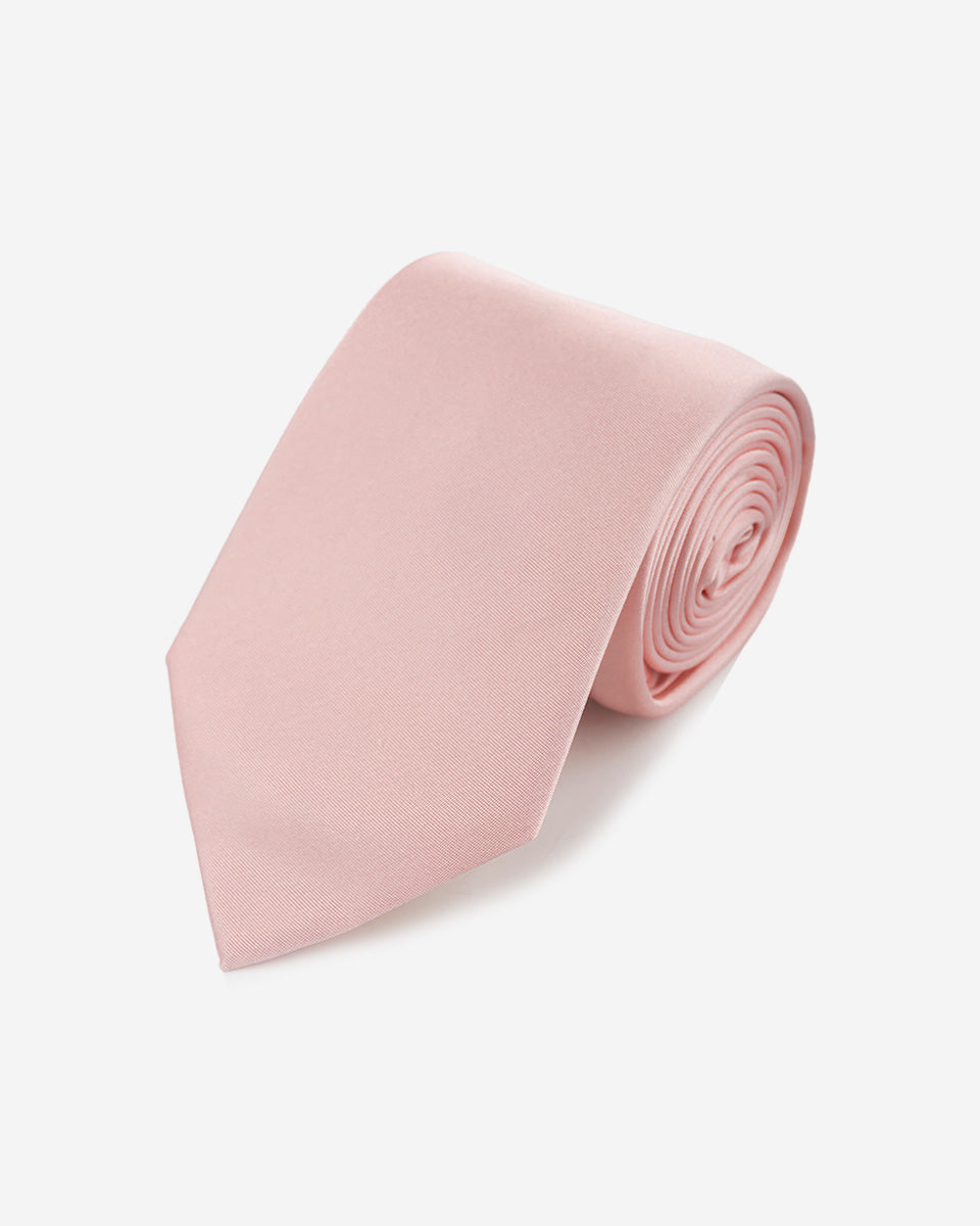 Corbata Color Rosado Pastel Sólido