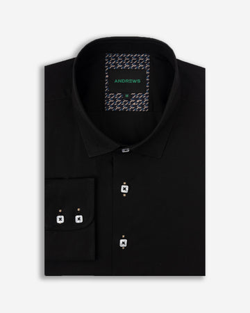 Camisa Casual para Hombre Negro - Colección Firenze