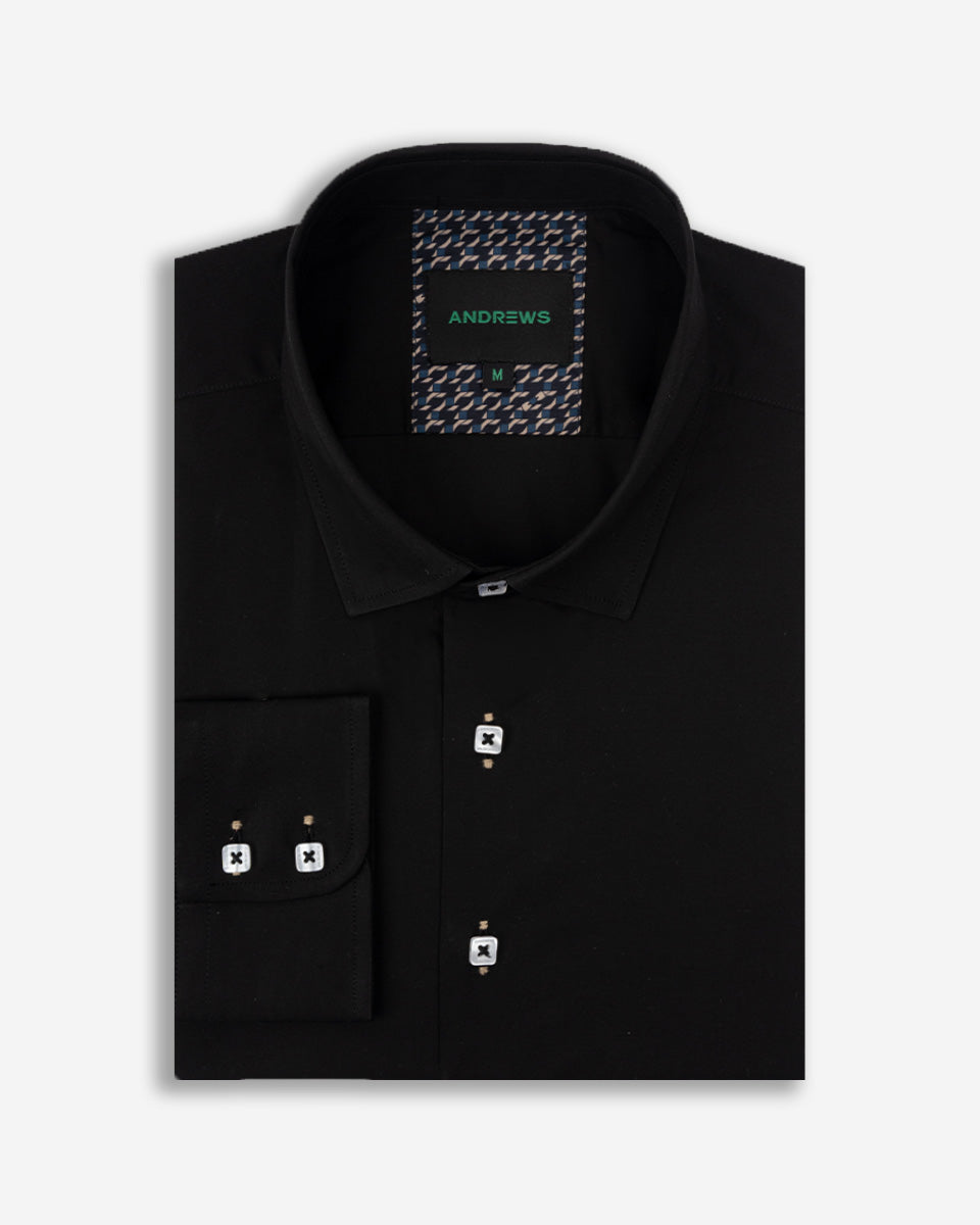 Camisa Casual para Hombre Negro - Colección Firenze