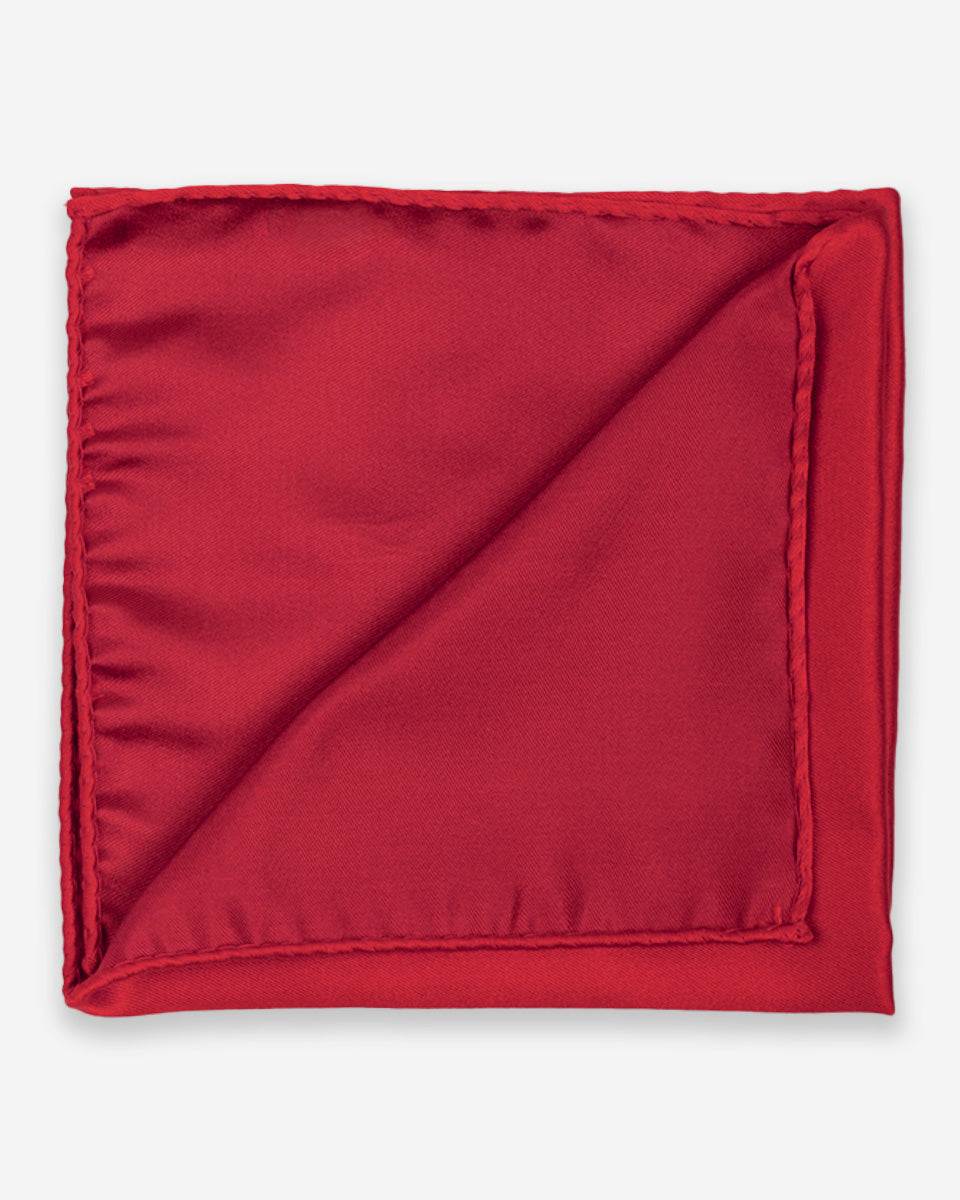 Pañuelo de Seda Color Rojo Puro