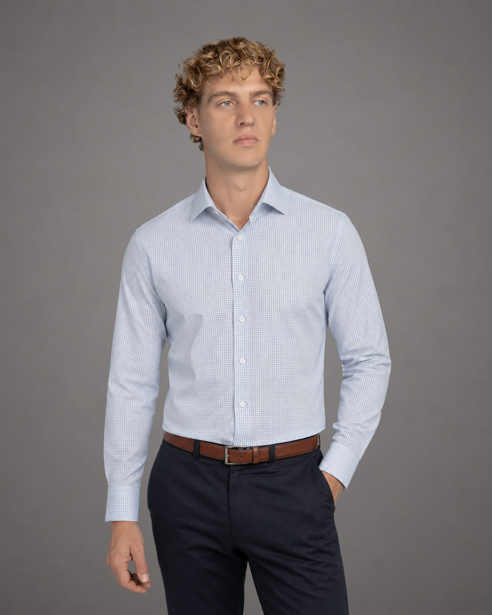 Twill Dress Shirt - Italian Collar, Double Cuff, Regular Fit, White