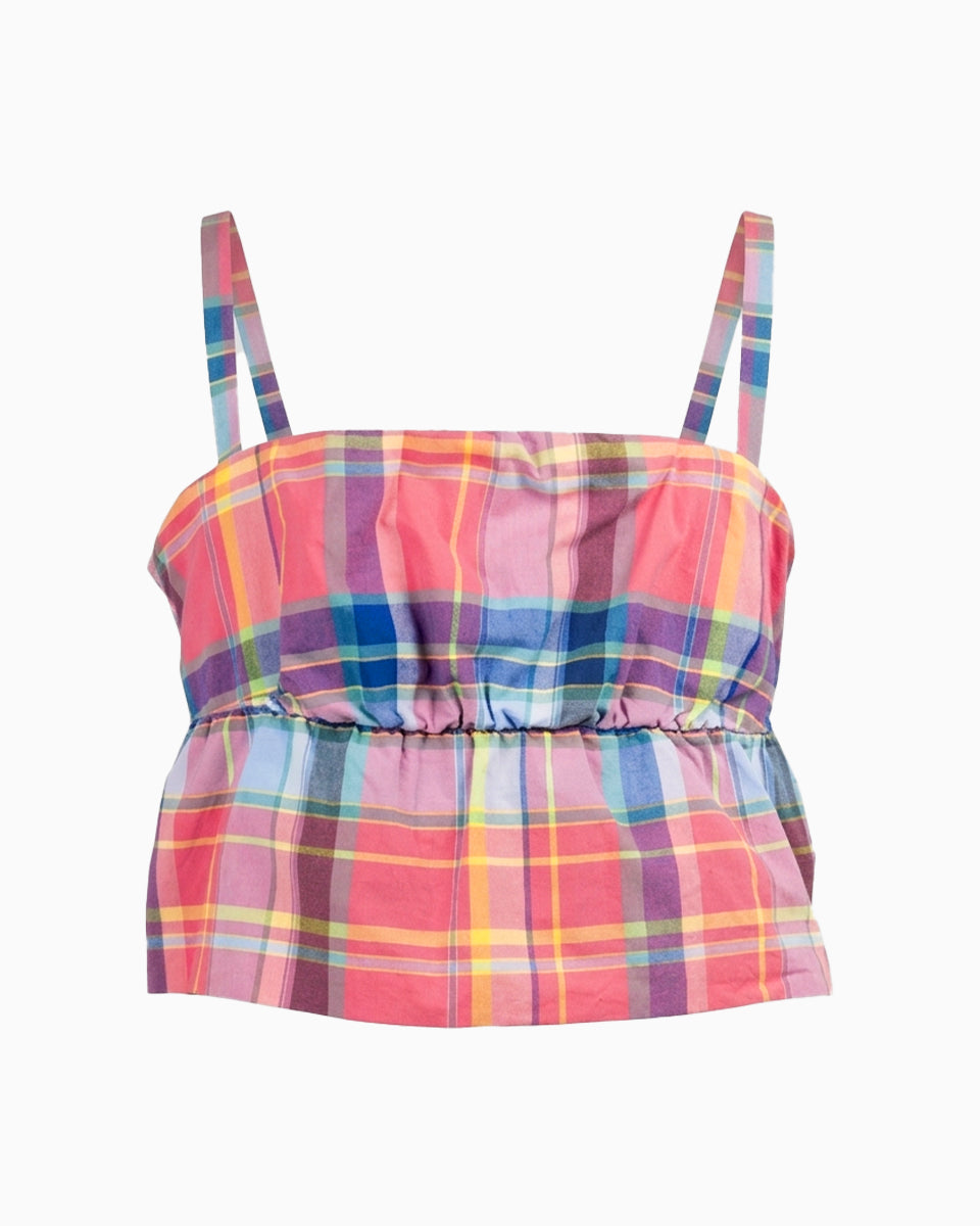 Blusa de Mujer Thalia de Color Rosado a Cuadros