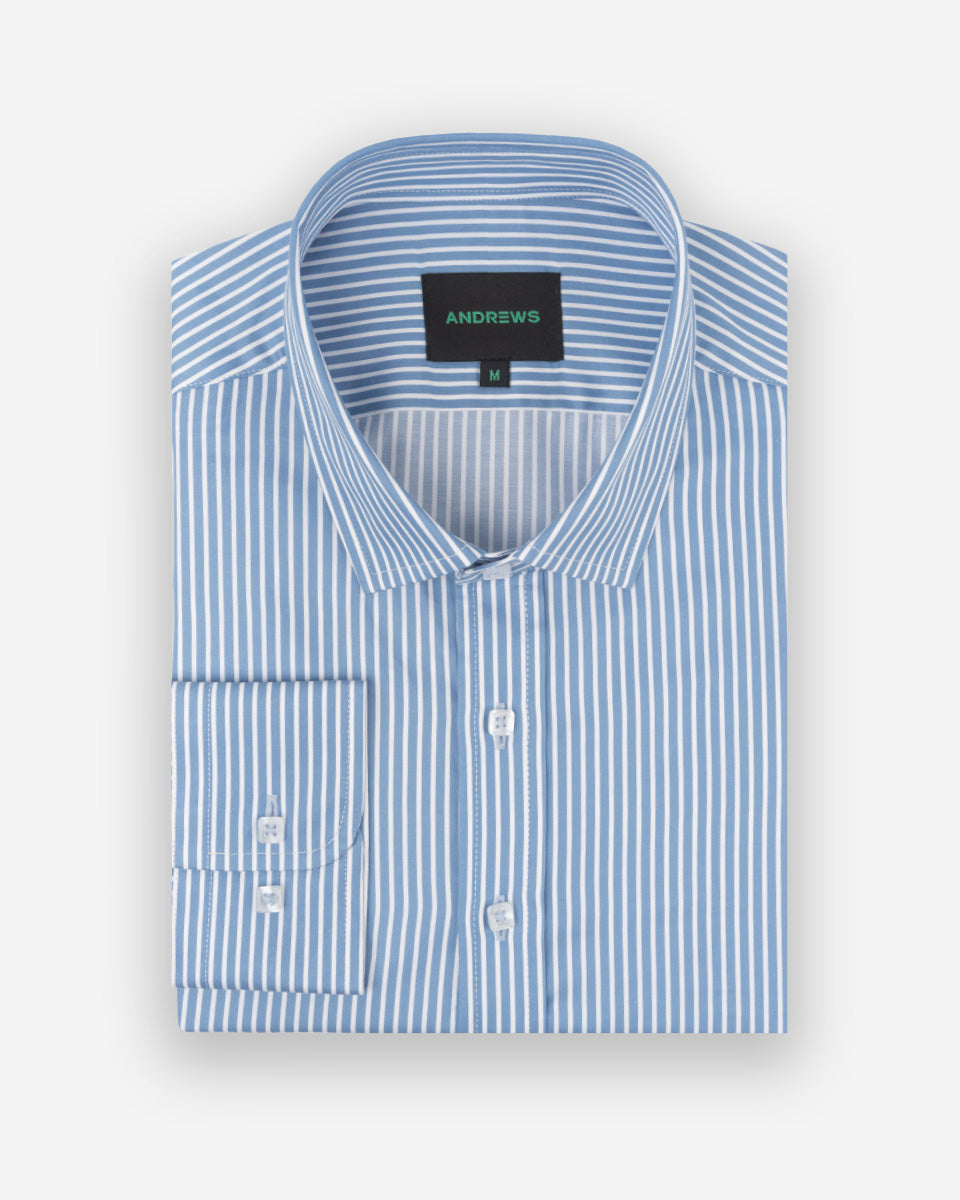 Camisa Casual para Hombre Celeste a Rayas - Portofino Collection