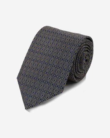 Corbata Color Azul con Diseño de Eslabones