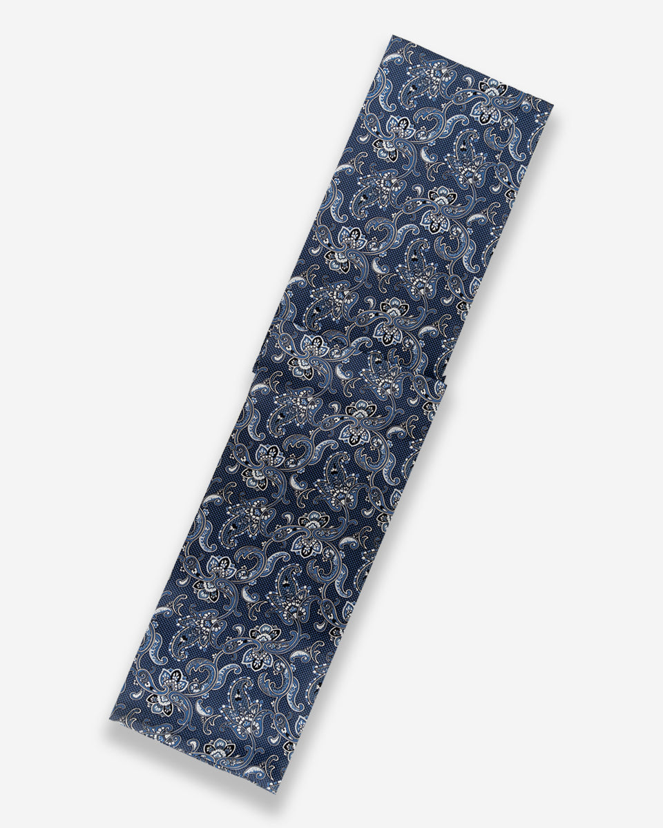Bufanda - Foulard Azul con Diseño Paisley