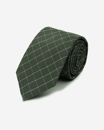 Corbata Color Verde Pistacho con Diseño de Rombos